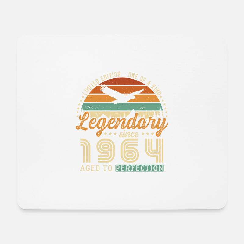 Legenden wurden 1964 geboren Vintage-Geschenk - Mousepad (Querformat) - Weiß