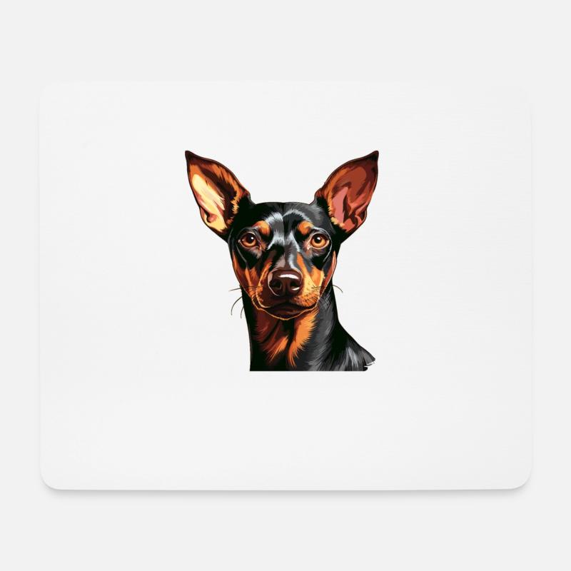 Pinscher - Mousepad (Querformat) - Weiß