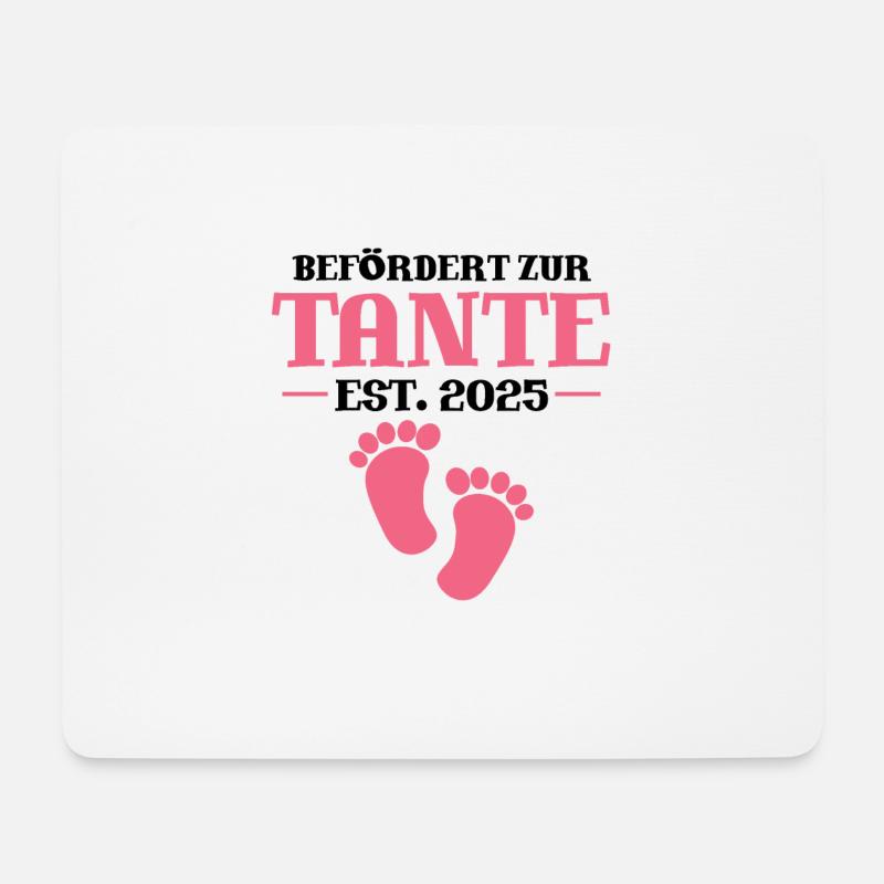 Befördert zur Tante 2025 - Mousepad (Querformat) - Weiß