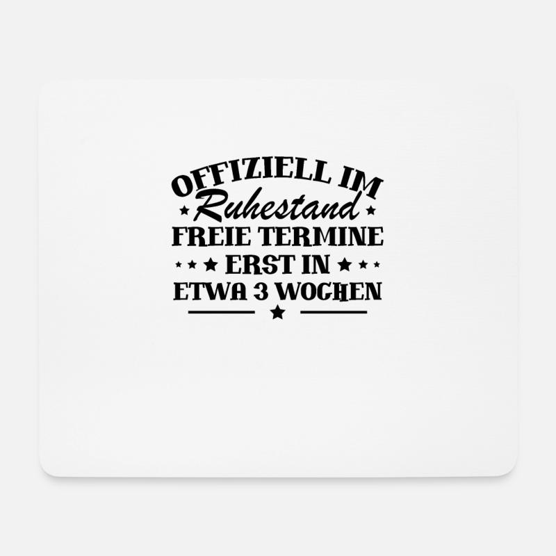 Offiziell im ruhestand - Mousepad (Querformat) - Weiß