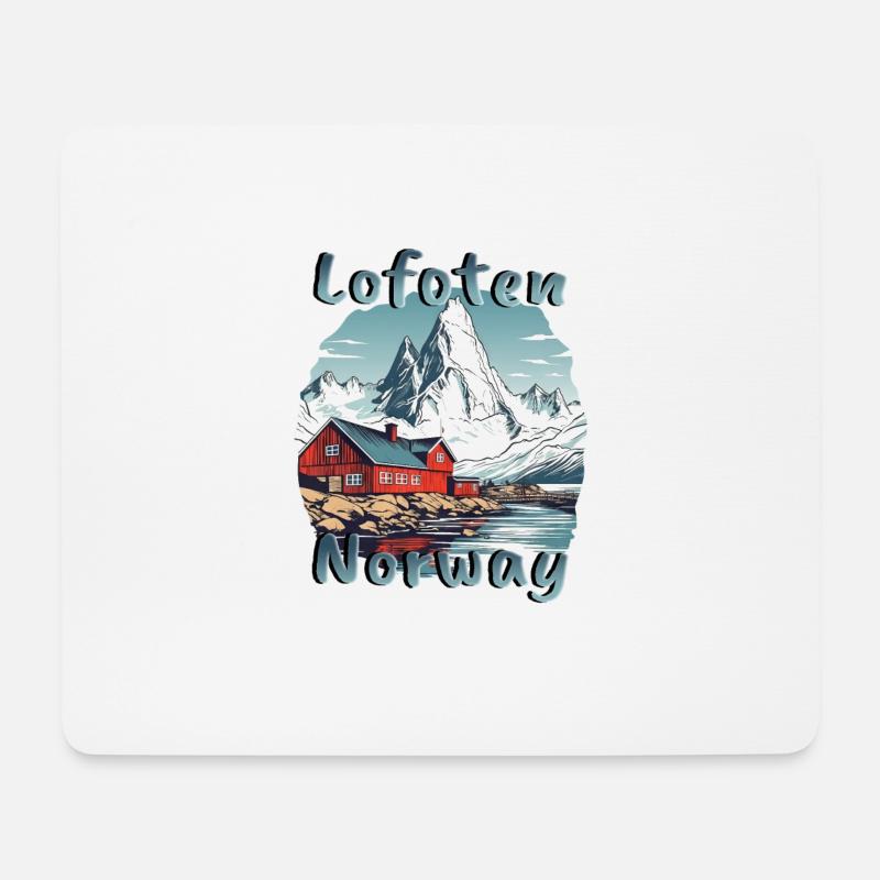 Lofoten Norwegen Naturparadies - Mousepad (Querformat) - Weiß