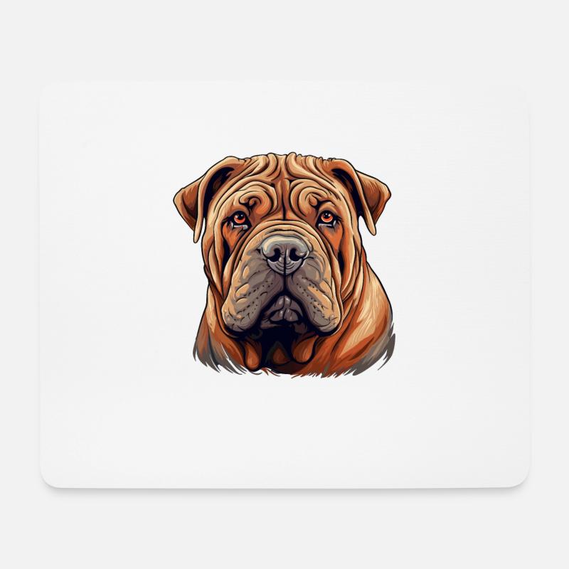 Shar Pei - Mousepad (Querformat) - Weiß