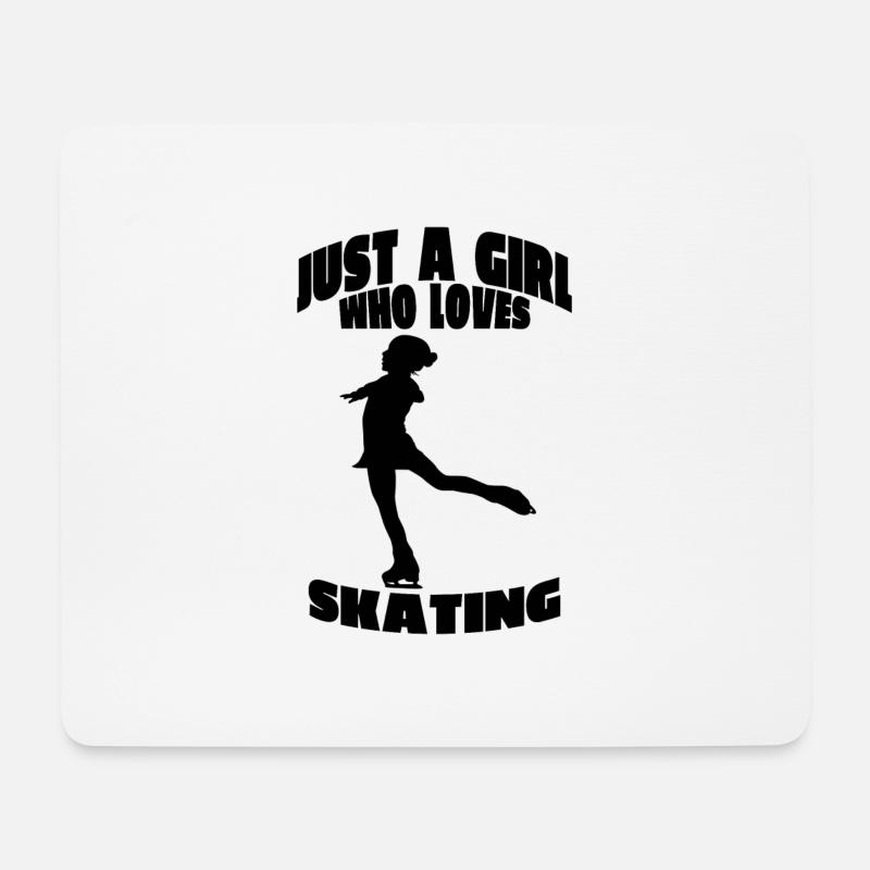 Schlittschuh Eislauf Eiskunstlauf Eiskunstlaufen - Mousepad (Querformat) - Weiß