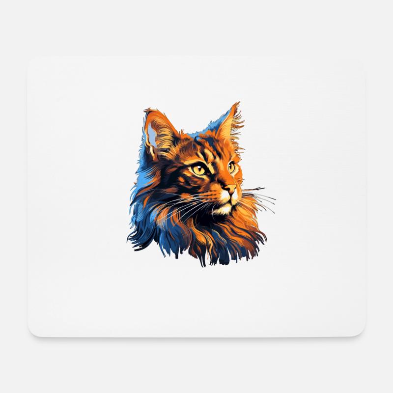 Maine Coon - Mousepad (Querformat) - Weiß