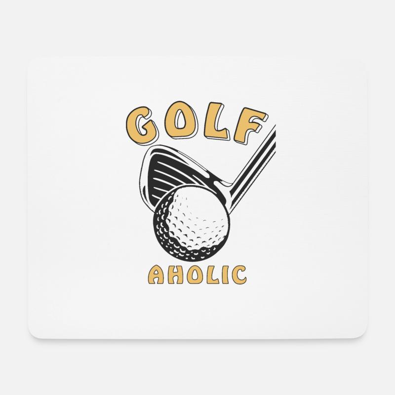 GOLF AHOLIC - Mousepad (Querformat) - Weiß