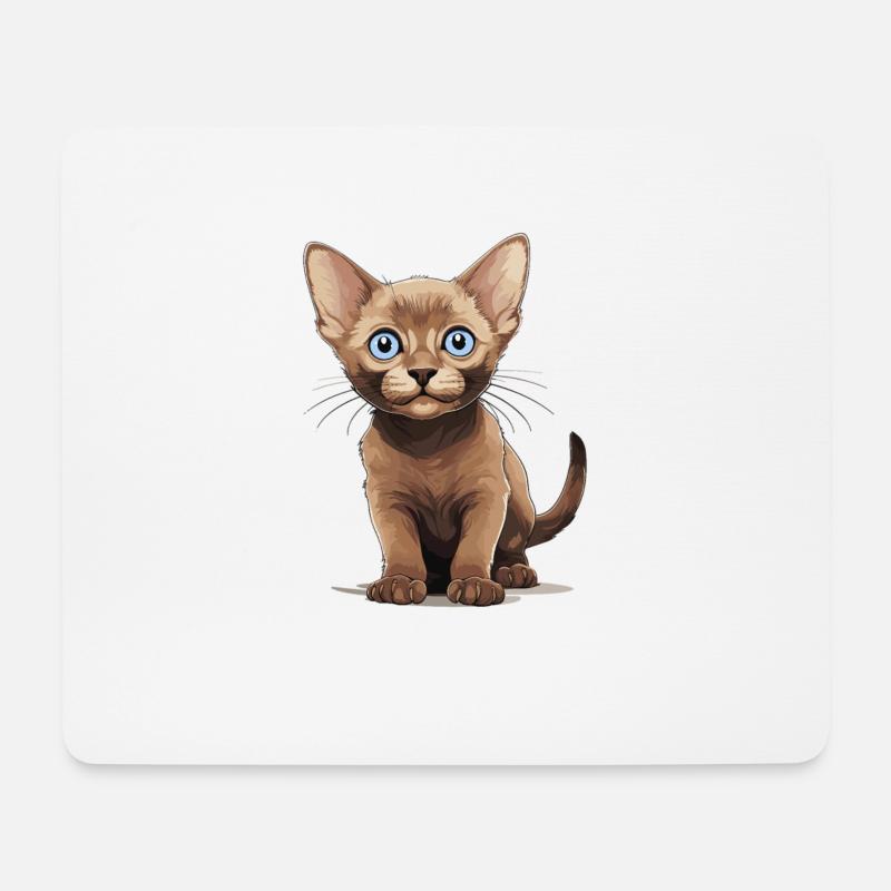 Burmese Cat Burma Katze - Mousepad (Querformat) - Weiß