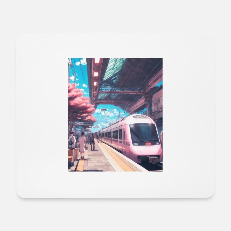 Zug Japan - Mousepad (Querformat) - Weiß