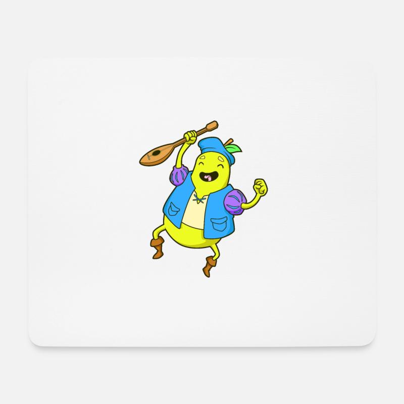 Rollenspiel-Charakter - Barde - Birne - Mousepad (Querformat) - Weiß