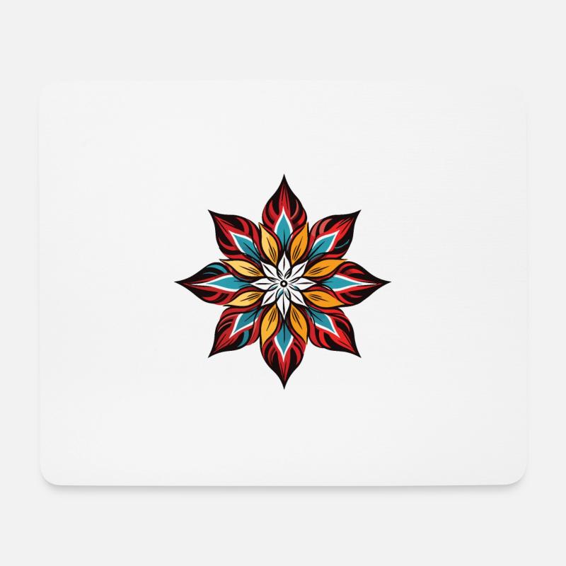 Frost Symbol Schnee Stern Winter - Mousepad (Querformat) - Weiß
