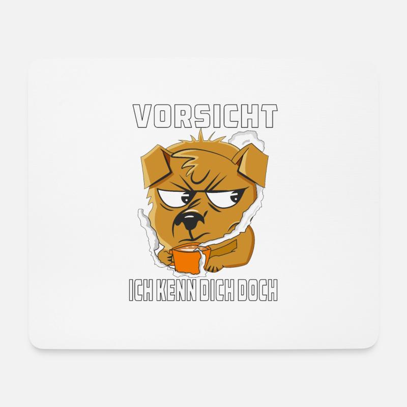 VORSICHT ICH KENN DICH DOCH - Mousepad (Querformat) - Weiß