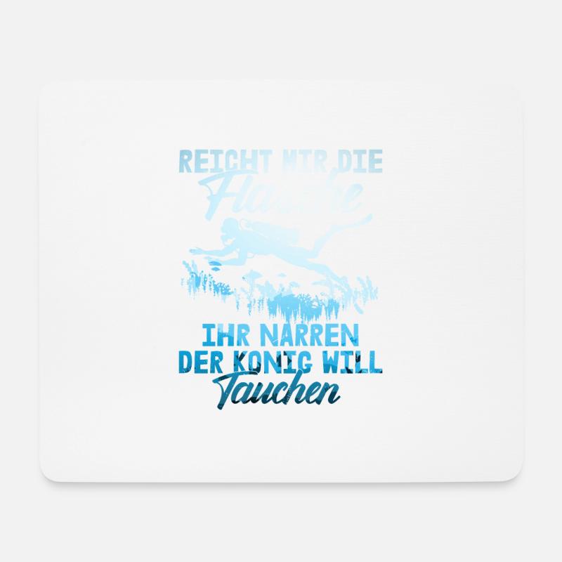 Reicht mir die Flasche Ihr Narren Der König will t - Mousepad (Querformat) - Weiß