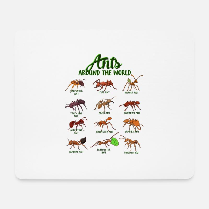 Ameisen der Welt - Ameisen - Mousepad (Querformat) - Weiß