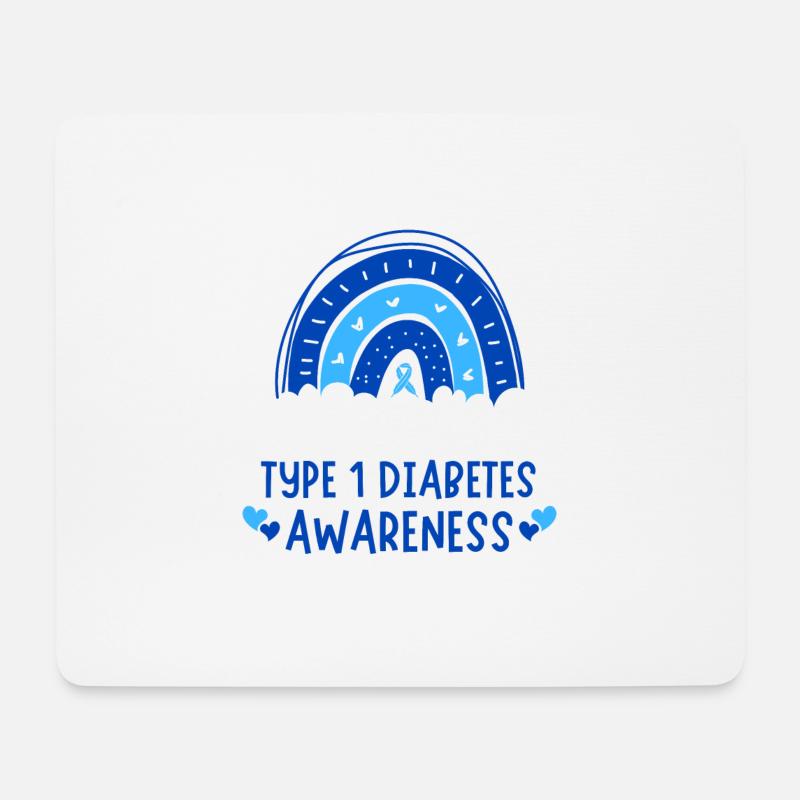 Aufklärung über Typ-1-Diabetes - Mousepad (Querformat) - Weiß