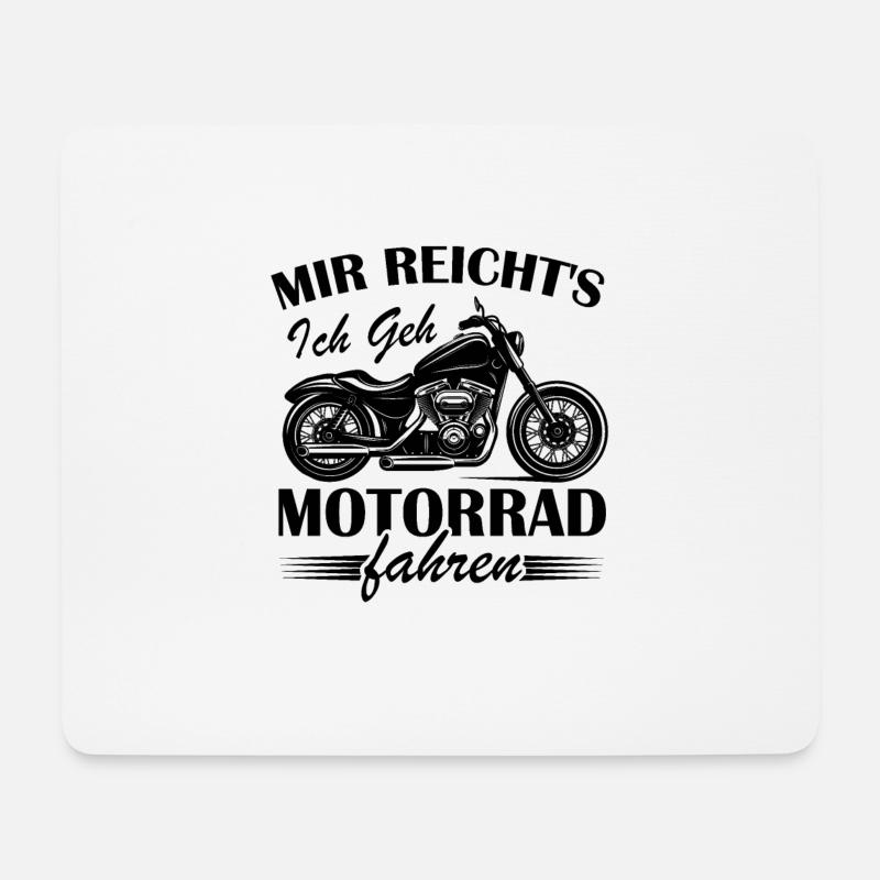 Mir reichts ich geh Motorrad fahren - Mousepad (Querformat) - Weiß