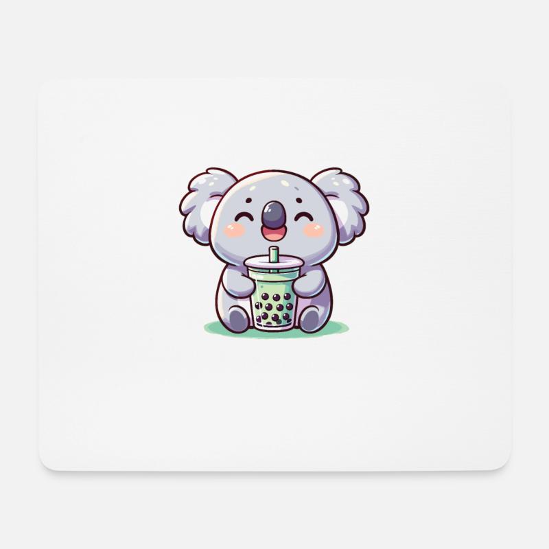 Kawaii Koalas Bubble Tea Boba Koala - Mousepad (Querformat) - Weiß