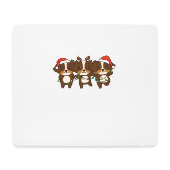 Frohe Weihnachten Australian Shepherd Heiligabend - Mousepad (Querformat) - Weiß - Vorne
