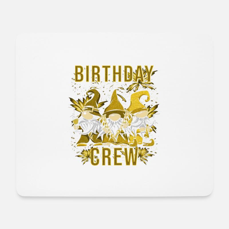 Birthday Crew - Mousepad (Querformat) - Weiß