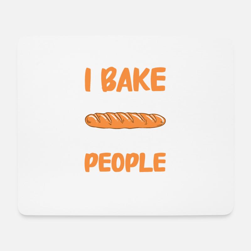 Brot backen Bäcker Bäckerei Brot machen - Mousepad (Querformat) - Weiß