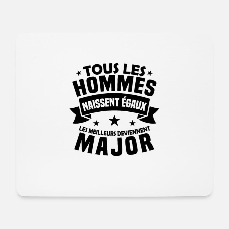 Les meilleurs deviennent major - Tapis de souris (format paysage) - blanc