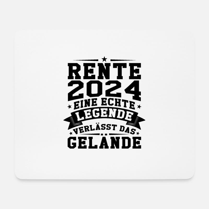 Rente 2024 eine echte legende verlässt das gelände - Mousepad (Querformat) - Weiß