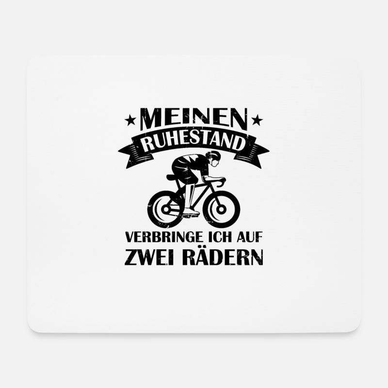 Meinen ruhestand verbringe ich auf Fahrrad - Mousepad (Querformat) - Weiß