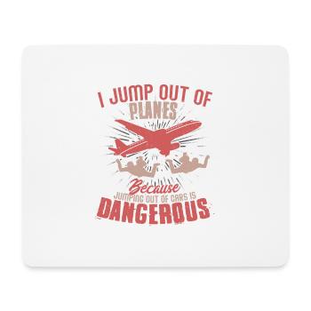 I Jump Out Of Planes Skydiver Parachute - Mousepad (Querformat) - Weiß - Vorne