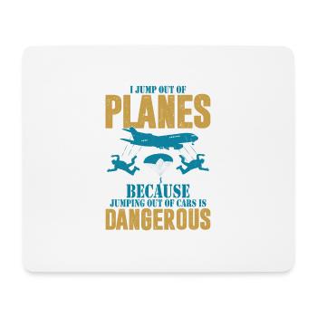 I Jump Out Of Planes Parachute Skydiver - Mousepad (Querformat) - Weiß - Vorne