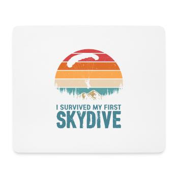 I Survived My First Skydive Skydiver Parachute - Mousepad (Querformat) - Weiß - Vorne