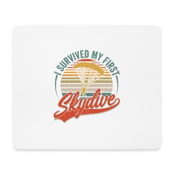 I Survived My First Skydive Parachute Skydiver - Mousepad (Querformat) - Weiß - Vorne