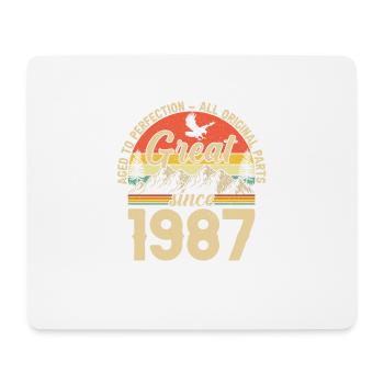 1987 - Une légende fête ses 37 ans - Tapis de souris (format paysage) - blanc - Devant