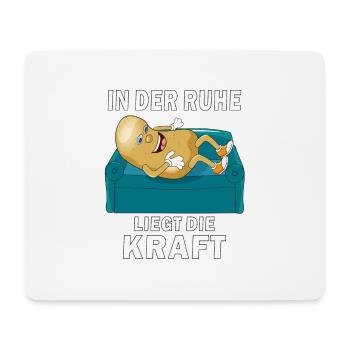 KARTOFFEL IN DER RUHE LIEGT DIE KRAFT - Mousepad (Querformat) - Weiß - Vorne