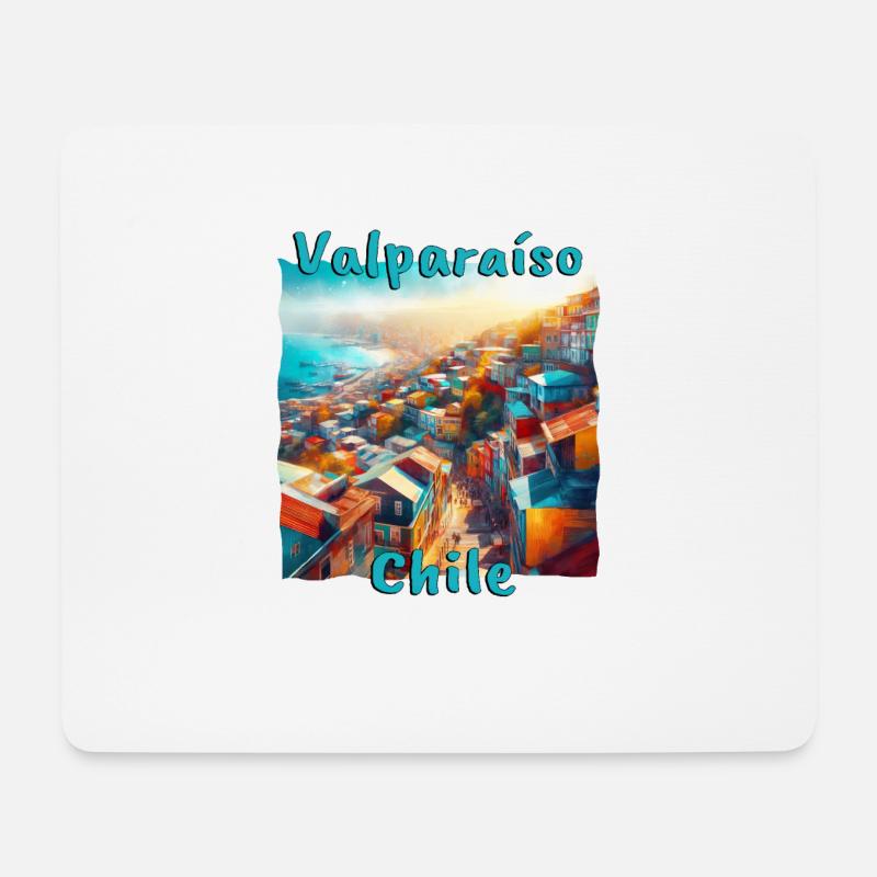 Valparaiso, Chile - Grunge-Stadt am Pazifik - Mousepad (Querformat) - Weiß