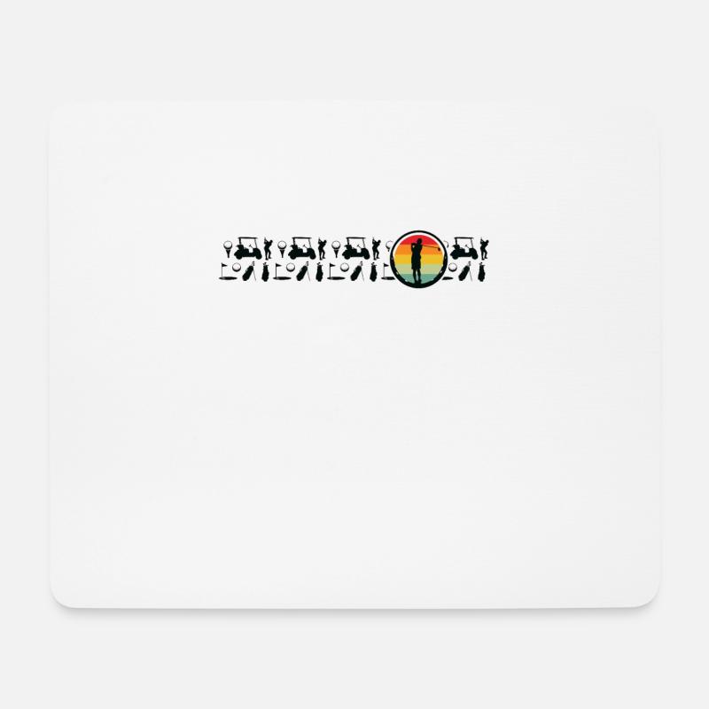 Golf Golfspieler Golfen Golfball - Mousepad (Querformat) - Weiß