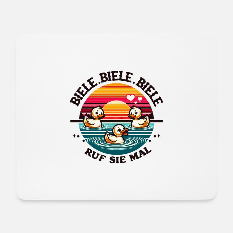 Biele Biele Biele Ruf sie mal - vintage retro - Mousepad (Querformat) - Weiß