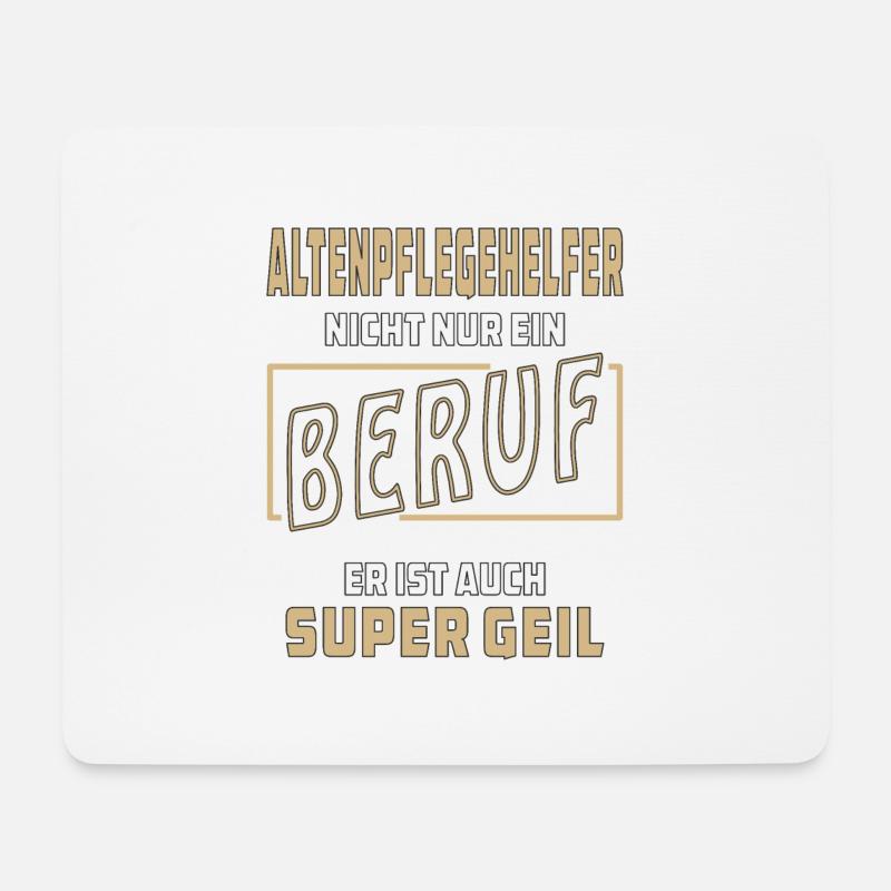 ALTENPFLEGERHELFER NICHT NUR EIN BERUF - Mousepad (Querformat) - Weiß