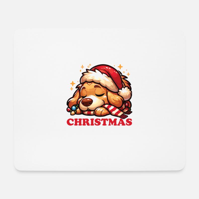 Golden Retriever Weihnachts Schlafanzug Hunde - Mousepad (Querformat) - Weiß