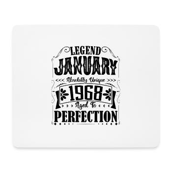 January 1968. January 1968 Birthday Gift. - Mouse Pad (horizontal) - white - Front