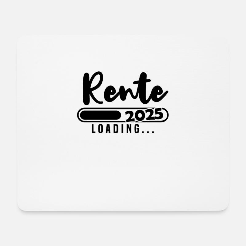 Rente 2025 Loading - Mousepad (Querformat) - Weiß