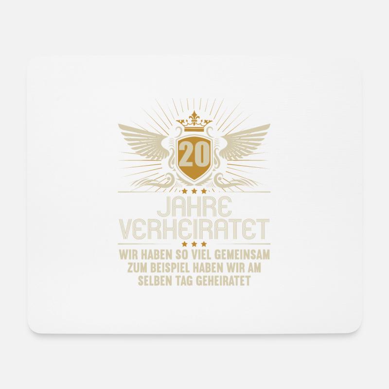 Wir haben viel gemeinsam 20.Hochzeitstag - Mousepad (Querformat) - Weiß