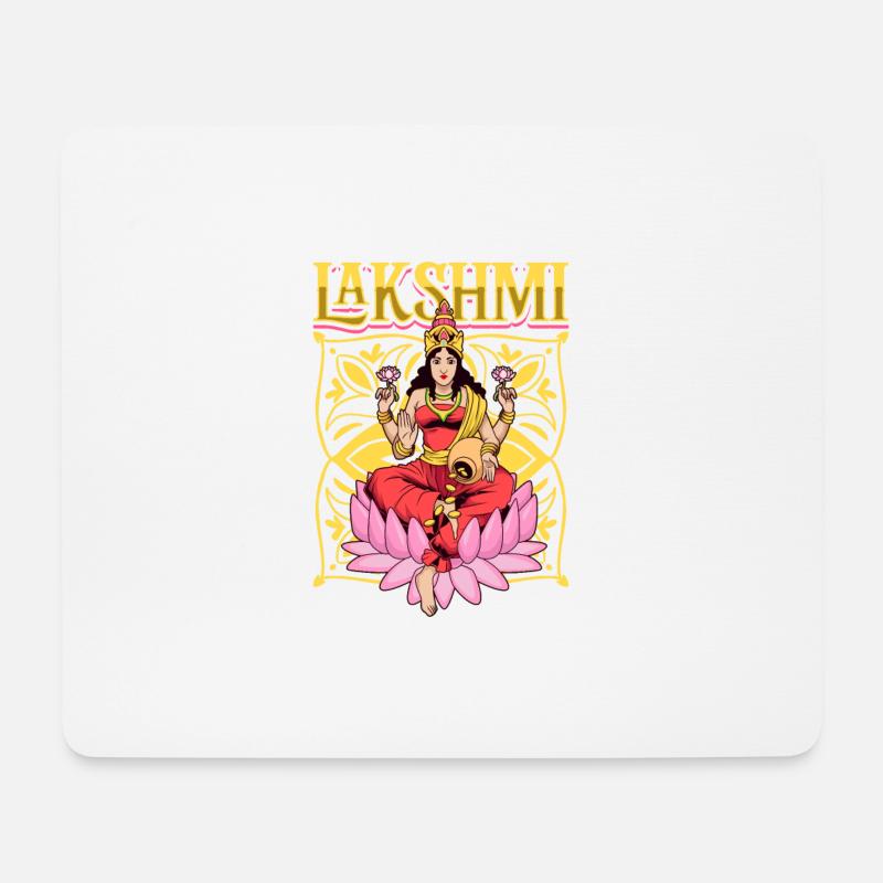 Hindu Gott - Lakshmi - Mousepad (Querformat) - Weiß