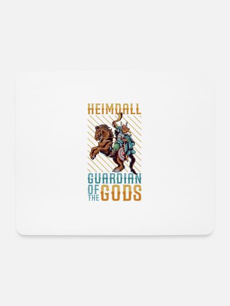 Wikinger Wächter der Götter Heimdall - Mousepad (Querformat) - Weiß