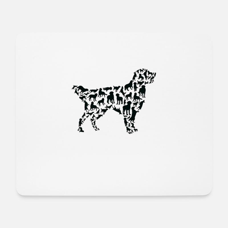 Golden Retriever Hund Golden Retriever Silhouette - Mousepad (Querformat) - Weiß