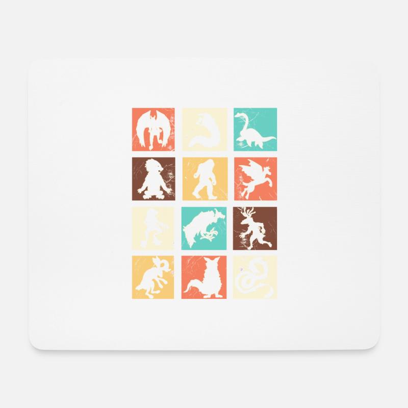 Cryptid Monsters - Mousepad (Querformat) - Weiß