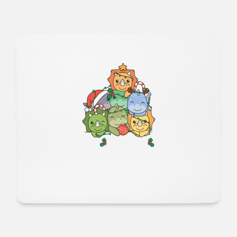 Merry Dinomas Wortspiel Dino Weihnachten - Mousepad (Querformat) - Weiß