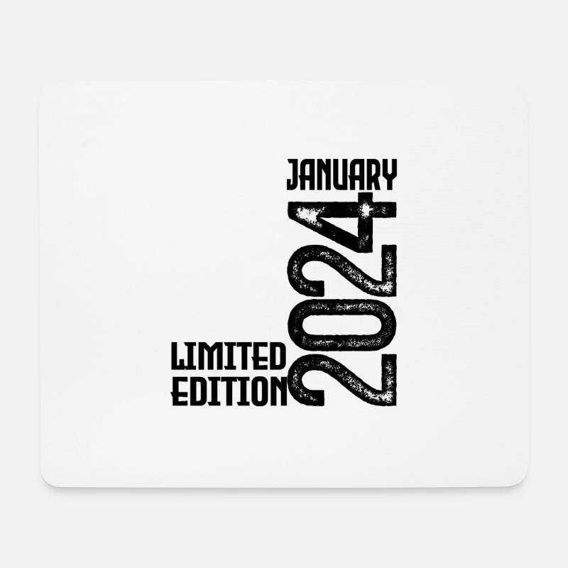 Geburtstagsgeschenk Januar 2024. Januar 2024. - Mousepad (Querformat) - Weiß