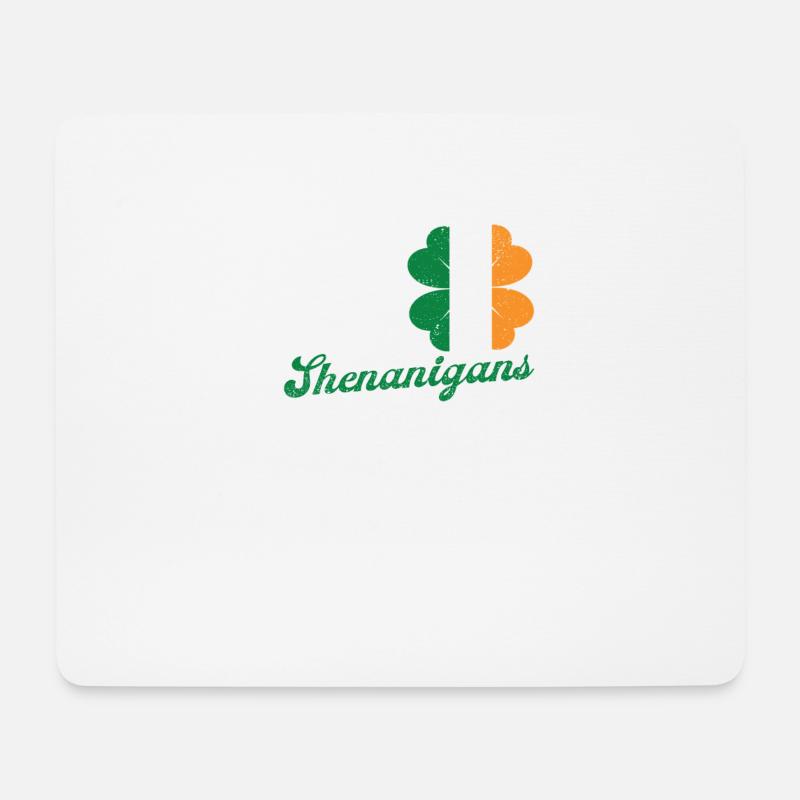 Zeit für ein paar Shenanigans Lustiges St. Patrick - Mousepad (Querformat) - Weiß