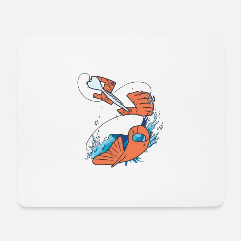Darts High Finish 170 Big Fish - Mousepad (Querformat) - Weiß