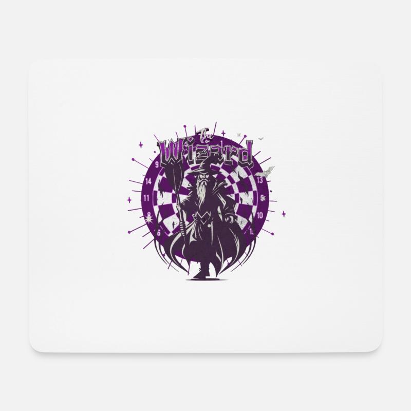 Darts The Wizard - Mousepad (Querformat) - Weiß