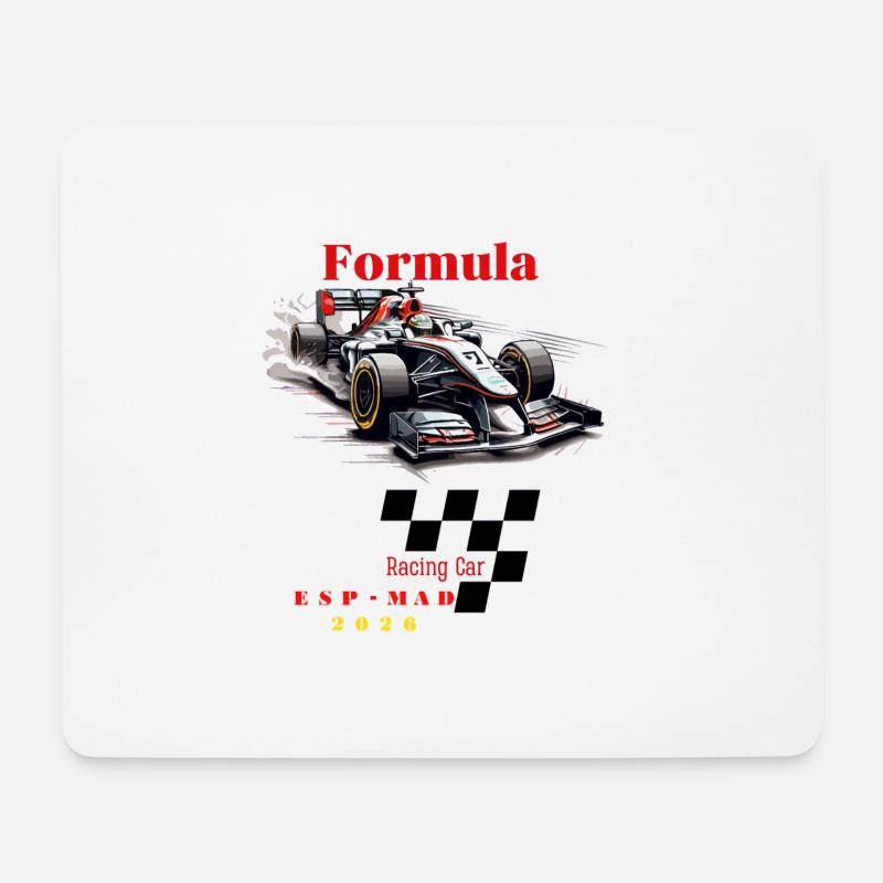 FORMEL RENNWAGEN SPANIEN 2026 - Mousepad (Querformat) - Weiß