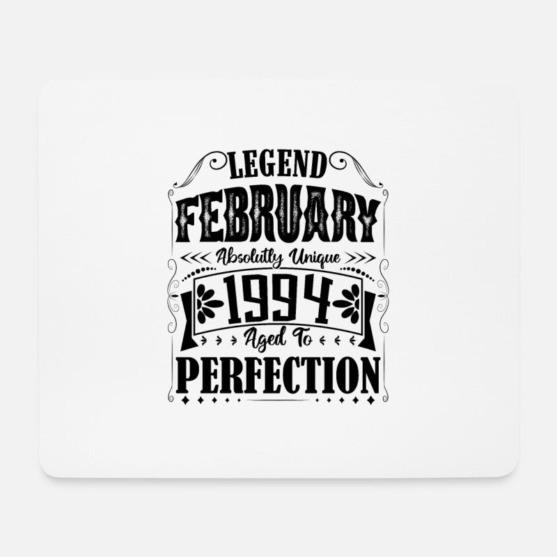 Februar 1994. Februar 1994 Geburtstagsgeschenk. - Mousepad (Querformat) - Weiß